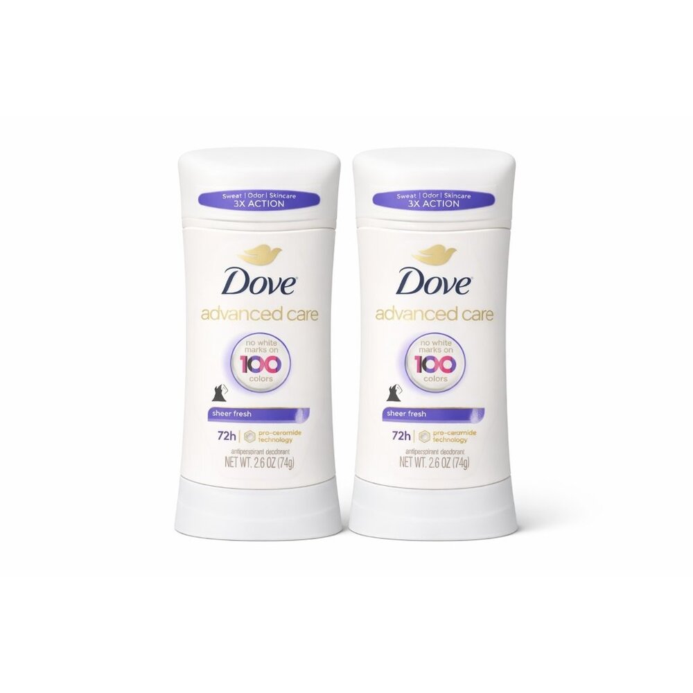 Dove‎ Advanced Care Sheer Fresh Antiperspirant 72h 2.6 oz 2 Pack New